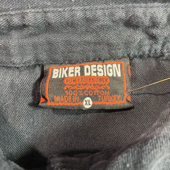 BIKER DESIGN LADIES ONLY Vest Denim Cropped Top Tie Front Sleeveless XL Black - Picture 3 of 10